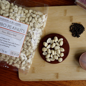 large raw blanched peanuts 450g